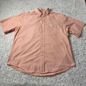 Faconnable‎ Shirt Men's XXL Orange Check Casual Cotton Logo Office
